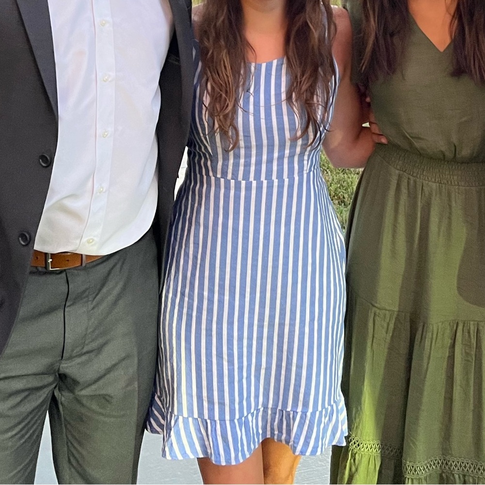 Blue & White Striped Dress